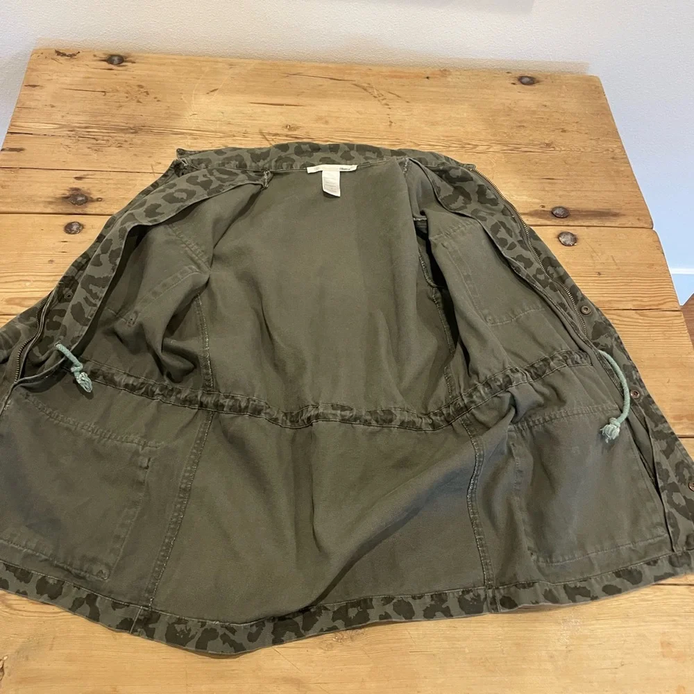 Ellison Olive Leopard Print Military Jacket - Picture 6 of 6